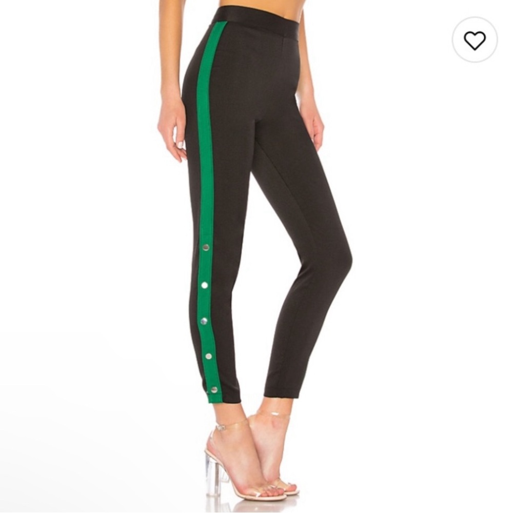 NWT Lovers + Friends‎ On Track Legging Pants Black w Green Sz Small $138